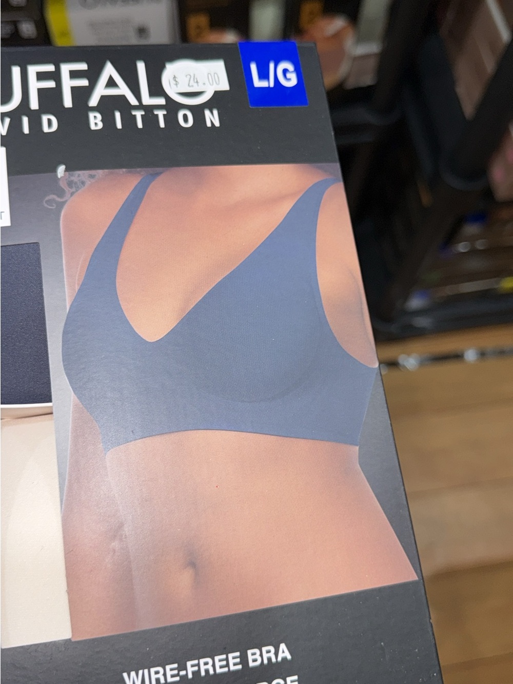 Wire-Free Comfort Bra - Blue - L/G
